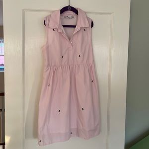 Vineyard Vines- girls size 10 pink sleeveless polo with anchors